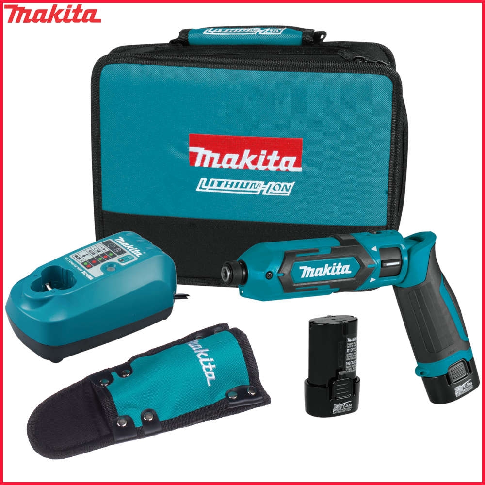 Ударна викрутка MAKITA TD022DSE 7,2 В, 25 Нм, 2 акумулятори 1,5 Ач, валіза