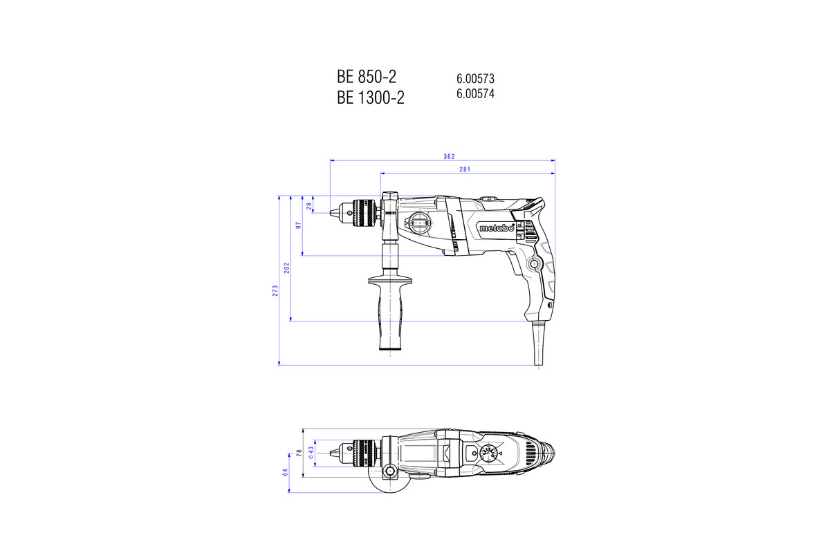 Дрель Metabo BEV 1300-2 — вид 2