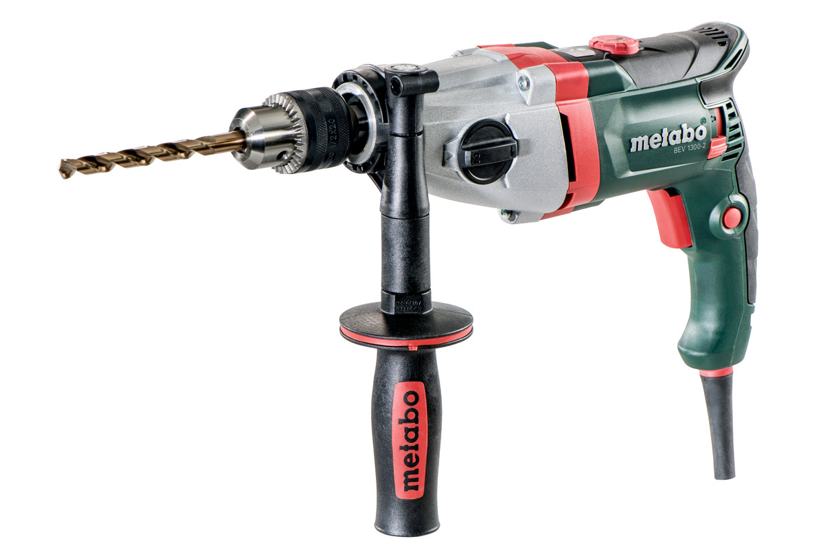 Дрель Metabo BEV 1300-2, 1300 Вт, 2 скорости, патрон 1.5–13 мм