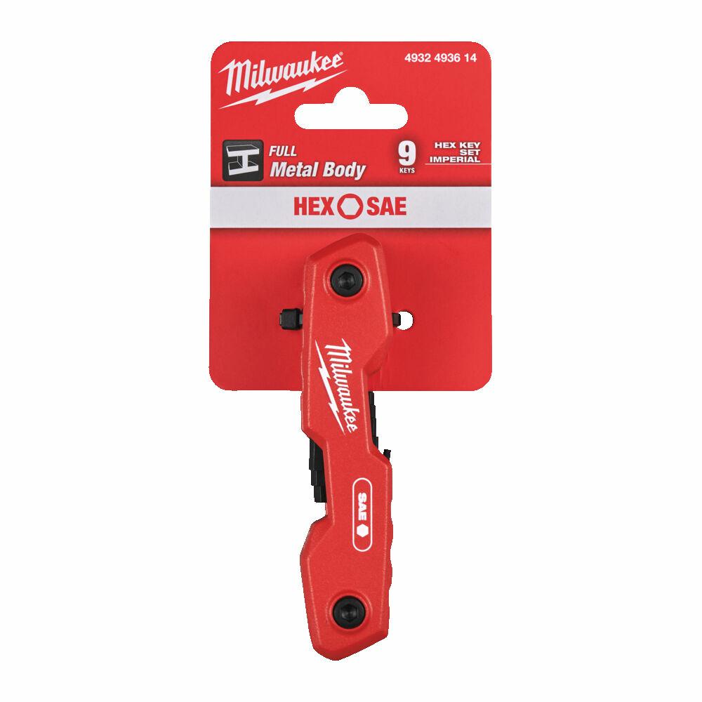 Складной набор шестигранных ключей Milwaukee 9 шт., имперские размеры