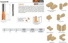 CMT Фреза HM D=8 I=20 L=48 S=8 пряма, коротка