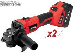 YATO УГЛОВАЯ ШЛИФМАШИНА 18V 125mm РЕГ. 2x4,0Ah