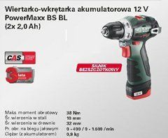Дрель-шуруповерт Metabo 12в 38нм 2X2,0Ач Bs Bl 12
