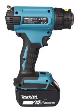 Аккумуляторный строительный фен 550&deg;C MAKITA DHG181RT в кейсе
