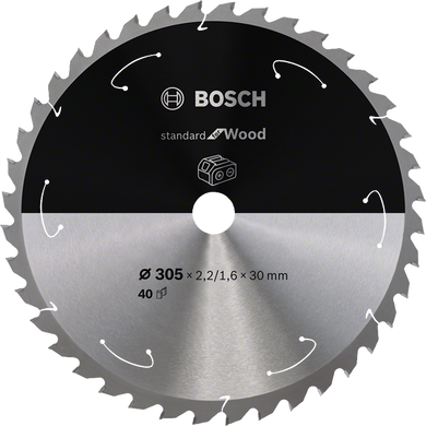 BOSCH ПИЛА STANDARD WOOD ACCU 305x30x40z