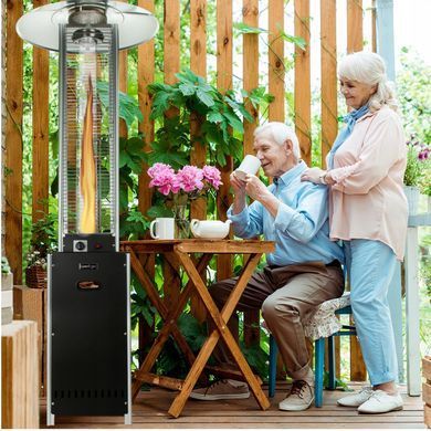 Обігрівач для тераси газовий інфрачервоний FLAME Heater Exclusive FL185 14 кВт з ефектом полум&rsquo;я MalTec