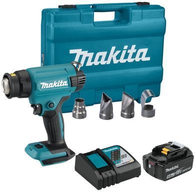 Аккумуляторный строительный фен 550&deg;C MAKITA DHG181RT в кейсе