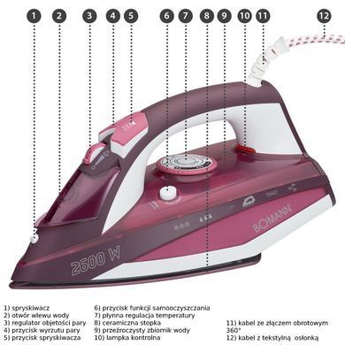 Праска парова 2600 Вт Bomann DB 6005 CB