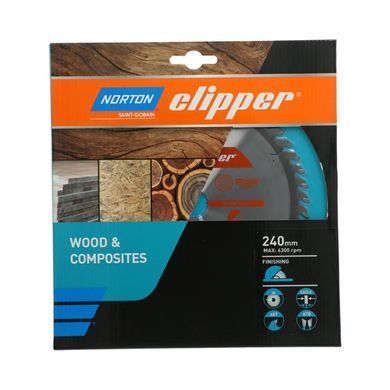 Norton Пила дисковая 240 мм x 30 мм x 48z для древесины и композитов ATB