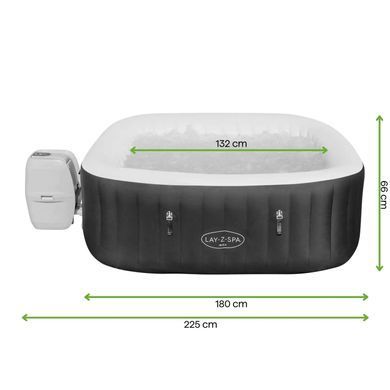 Гидромассажная ванна надувная SPA до 6 человек AirJet EnergySense SQUARE BESTWAY