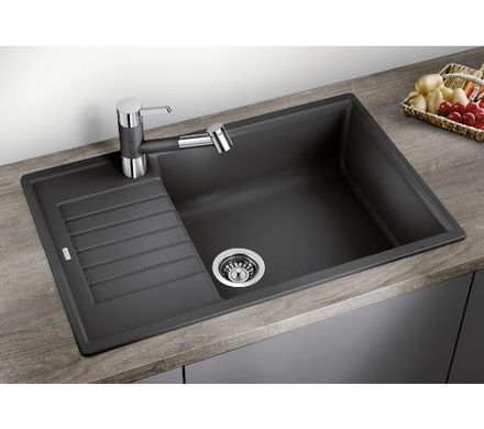 Кухонна мийка, що вбудовується в стільницю з сушаркою Blanco ZIA XL 6 S COMPACT 526018 чорний - граніт