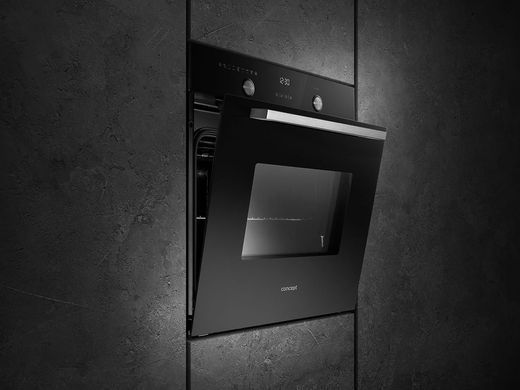 Вбудована електрична багатофункціональна духовка 60 см Concept black etv7460bc