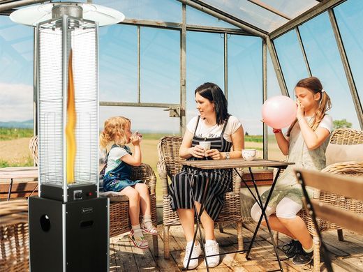 Обігрівач для тераси газовий інфрачервоний FLAME Heater Exclusive FL185 14 кВт з ефектом полум&rsquo;я MalTec