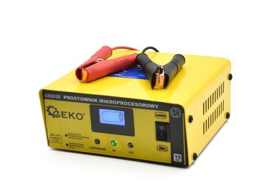 РК мікропроцесорний випрямляч 6/12 В 15 А Geko G80036