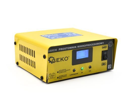 РК мікропроцесорний випрямляч 6/12 В 15 А Geko G80036
