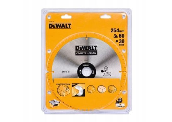 Диск пиляльний для дерева 254 мм DeWalt DT1182