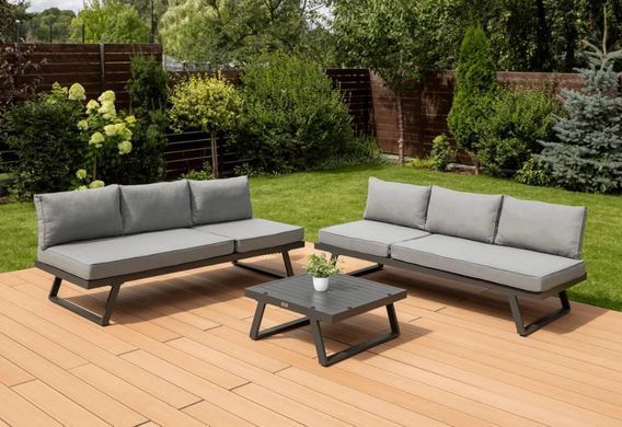 Алюмінієвий модульний комплект меблів для саду Midway Dark Grey Focus Garden