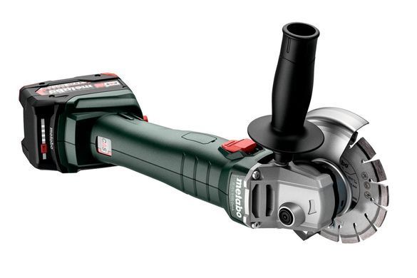 Акумуляторна кутова шліфувальна машина Metabo W 18 L 9-125 щіткова, 2 акб 4.0 Ah, з/в ASC 55, в metaBOX 165 L