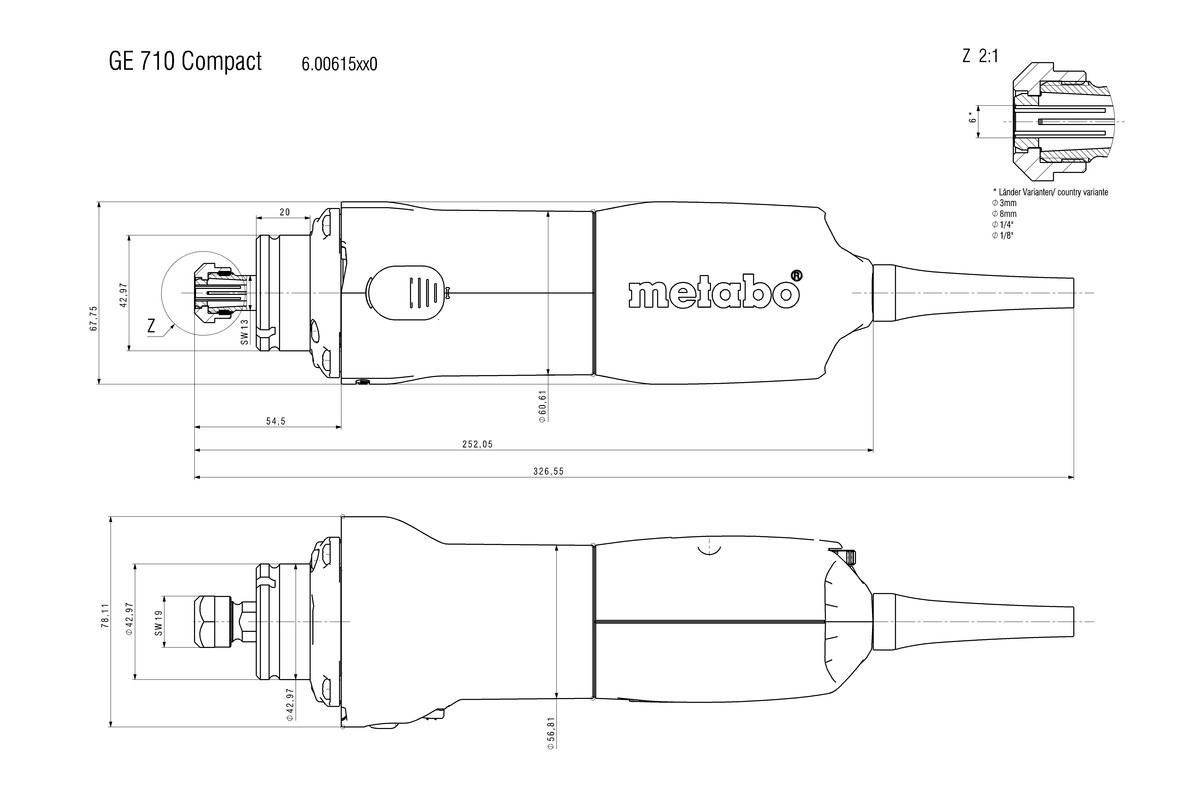 Шлифмашина прямая Metabo GE 710 Compact — вид 4