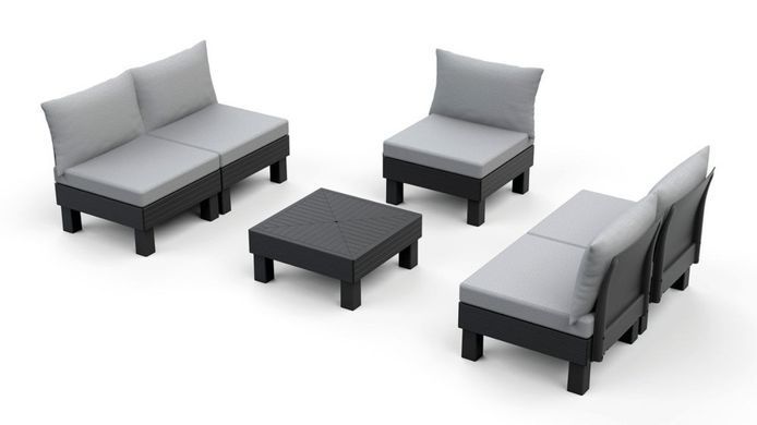 Садовый угловой диван Keter Elements Graphite