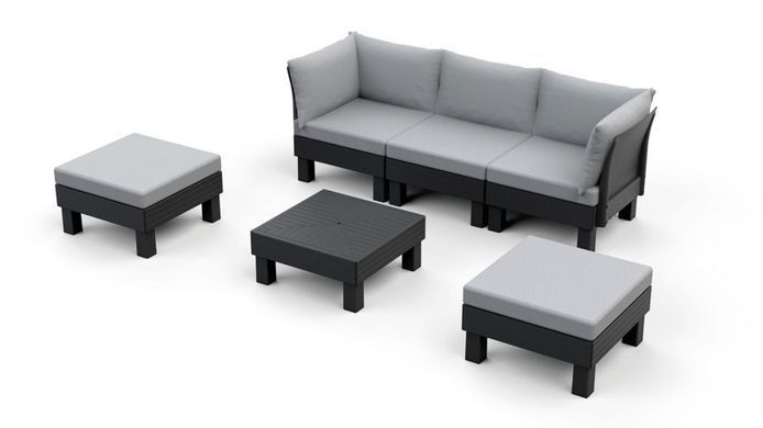 Садовый угловой диван Keter Elements Graphite
