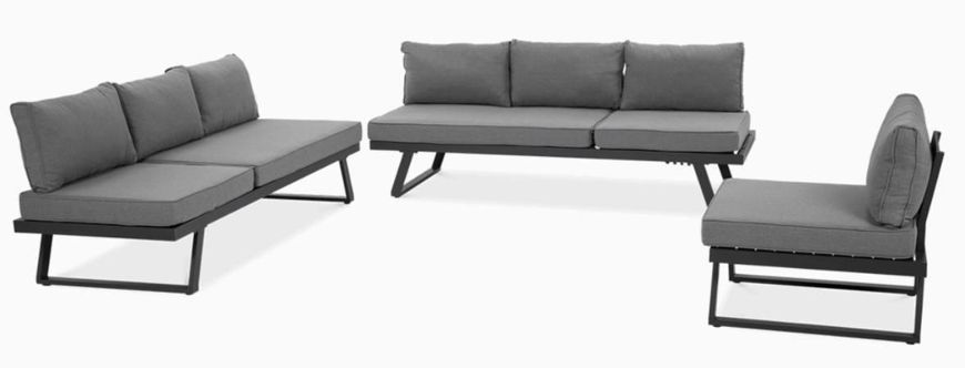 Алюмінієвий модульний комплект меблів для саду Midway Dark Grey Focus Garden