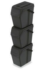 Контейнер для мусора Sortibox 25L набор 3 - черный переработка