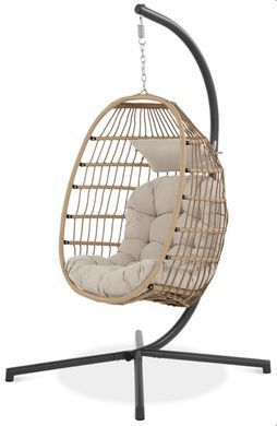 Одноместное кресло кокон бежевый Harmony Focus Garden