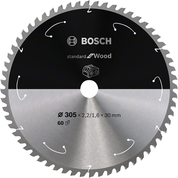 Диск пильный по дереву 305x30x60z BOSCH Standard Wood ACCU