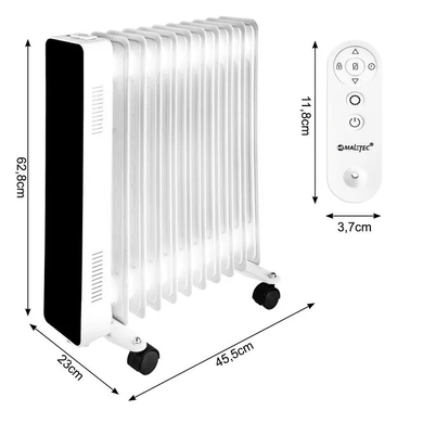 Масляный радиатор 2500 Вт с термостатом и Wi-Fi Efficient Thermostat Мaltec