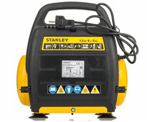 Компрессор безмасляный 6 л 8 бар Stanley