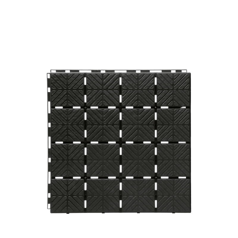 Модульная решетка для тротуара Prosperplast Easy Square 400x400 мм, черная, 9 шт