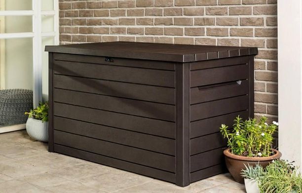 Пластиковый ящик для хранения садового инвентаря коричневый Ontario Box 850 л Keter
