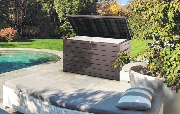 Пластиковый ящик для хранения садового инвентаря коричневый Ontario Box 850 л Keter