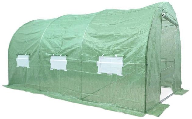 Теплиця садова, парник (подвійні двері) Focus Garden 2,5x4x2 зелена