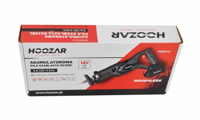 Акумуляторна шабельна пила Hoozar безщіткова 18в 1X4.0Ah Rs10Bl