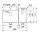 Кухонная мойка Franke Box Center BWX 220-54-27 - сталь - монтируется со столешницей, слив для сушки