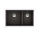 Кухонная мойка Quadron BM3319102U-BL-BS Clark 842 подвесная, оникс/сталь - гранит