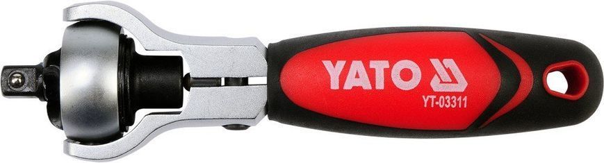 Тріскачка Yato реверсивна 72 зубця 1/4" 115 мм (YT-03311)