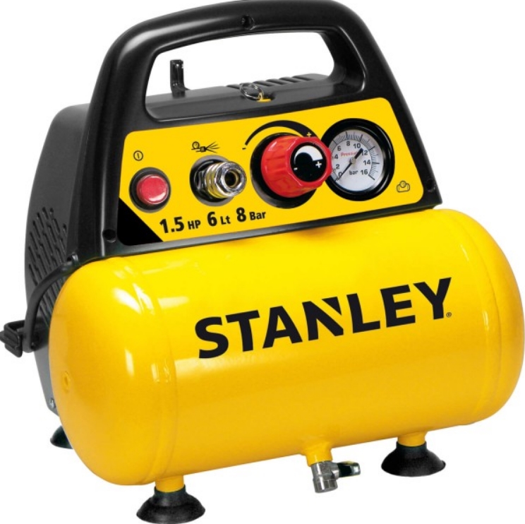 Компрессор безмасляный Stanley 6 л, 8 бар, 1100 Вт, пневмонабор