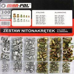 Набір заклепки-гайки 300шт Mar-Pol M66540