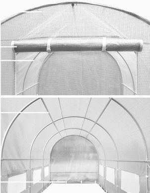 Теплиця садова, парник (подвійні двері) Focus Garden 2,5x4x2 біла