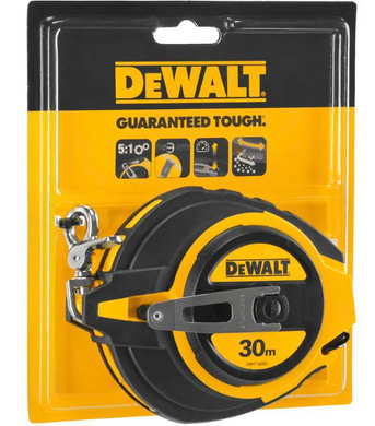 Рулетка вимірювальна Steel, 30 м х 10 мм DeWALT DWHT0-34093
