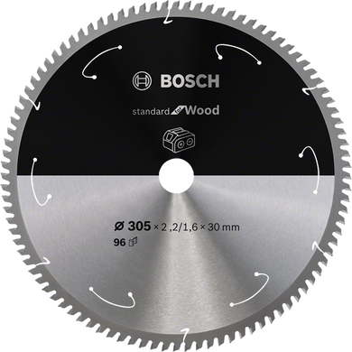 BOSCH пила STANDARD Wood ACCU 305X30X96Z