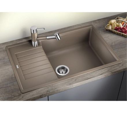 Кухонная мойка встраиваемая в столешницу с сушилкой Blanco ZIA XL 6 S COMPACT 523265 алюминий - гранит