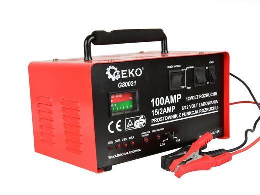 Випрямляч із пуском 100 А 6/12 В Geko G80021