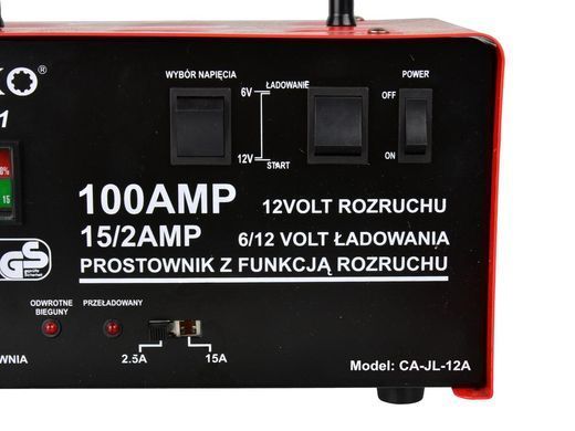 Випрямляч із пуском 100 А 6/12 В Geko G80021
