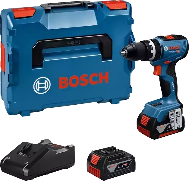 Ударний дриль-шуруповерт Bosch GSB 18V-65, 65 Нм, 2×5.0 Ah, безщітковий