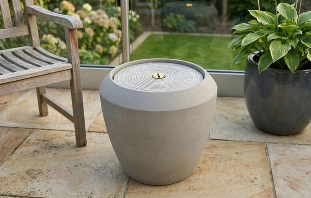 Фонтан садовый Waterfall LED Stone Grey MoodMe