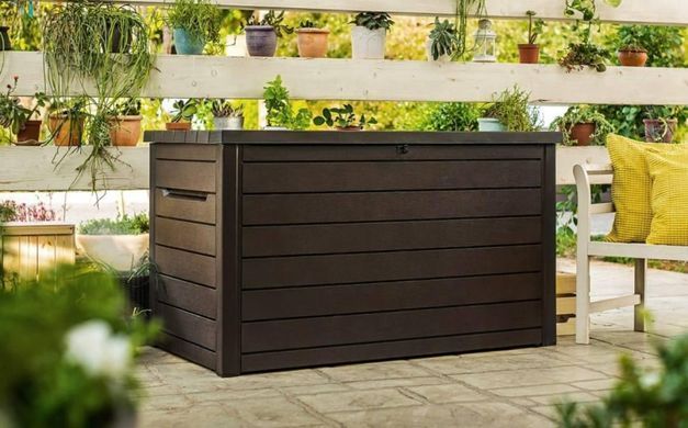 Садовый ящик для хранения из пластика графит Ontario Box 850 л Keter